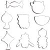 8 Pcs Chinese New Year DIY Stainless Steel Cookie Cutters Mold - Gold Ingot/ Firecracker/ Lantern/ Fu Character