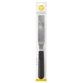 Wilton Angled Icing Spatula, 9-inch, Black & Silver