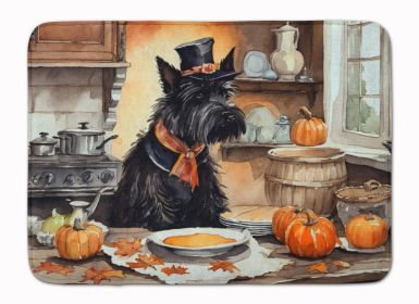 Scottish Terrier Fall Kitchen Pumpkins Memory Foam Kitchen Mat Machine Washable Anti-Fatigue Mat Cushion Comfort Bath Mat or Kitchen Rug