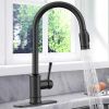 Kitchen Faucet- 3 Modes Pull Down Sprayer Kitchen Tap Faucet Head; Single Handle&Deck Plate for 1or3 Holes; 360¬∞ Rotation; Stainless Steel No Lead fo