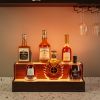 LED Lighted Liquor Bottle Display Shelf, 20 Inch Bar Display Shelf, DIY Illuminated Bottle Shelf with App & Remote Control