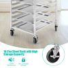 10 Sheets Aluminum Rolling Bakery Pan Rack