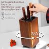 Magnetic Knife Block without Knives, 360¬∞Rotatable Knife Holder With with Four Sided Magnets & Non-Slip Base