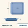 Farberware Easy Solutions 9" Steel Nonstick Bakeware Square Cake Pan, Blue