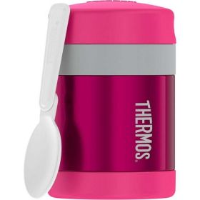 Thermos Vacuum Insulated Funtainer Food Jar with Spoon, Pink, 10 ounce