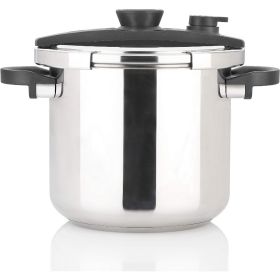 Zavor EZLock Stove Top Pressure Cooker 10 Quart - Canning Ready, Stainless Steel, Multi Pressure Levels, Easy Locking (Sheet Size: 6 Quart)