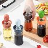 Kitchen Silicone Oil Bottle Glass Olive Oil Bottle Quantitative Extrusion Dispenser Pastry Steak Oil Brushes Baking BBQ Tool